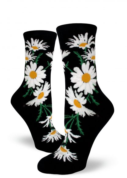 Bee and Flower Socks. Support bees and cute feet in your very own floral peace loving bee socks.  Choose from 5 different designs.  The perfect gift for any earth loving girl.   Fits women's shoe sizes 6 to 10. 65% cotton, 24% nylon, 8% polyester, 3% spandex. Crew fit, Made by MOD socks.