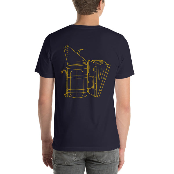 Hive Smoker Unisex T-shirt. Soft breathable cotton makes this shirt easy to love. Original design and a fun way to express being a beekeeper. Modern look and easy to wear.   100% combed and ring-spun cotton (heather colors contain polyester), true to size.