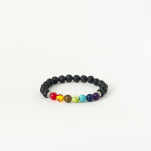 Chakra Lava Rock Oil Diffuser Bracelet. These bracelets feature 7 different color stones that represent the 7 different chakras. The lava rocks are also diffusers for your favorite essential oils. Simply add 1-2 drops of healing oils and wear your bracelet all day. Two styles are available: antiqued brass and silver.