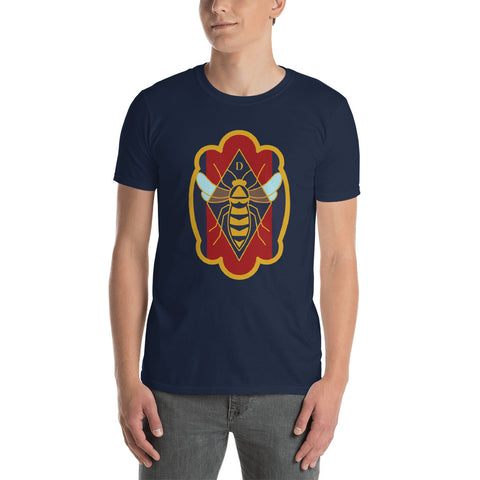Decker Honeybees Logo T-Shirt Unisex. Great for those that like a traditional t-shirt style. This awesome design is all about the bee. Make a statement while staying comfortable in breathable soft cotton.  100% ringspun cotton, pre-shrunk, true to size.